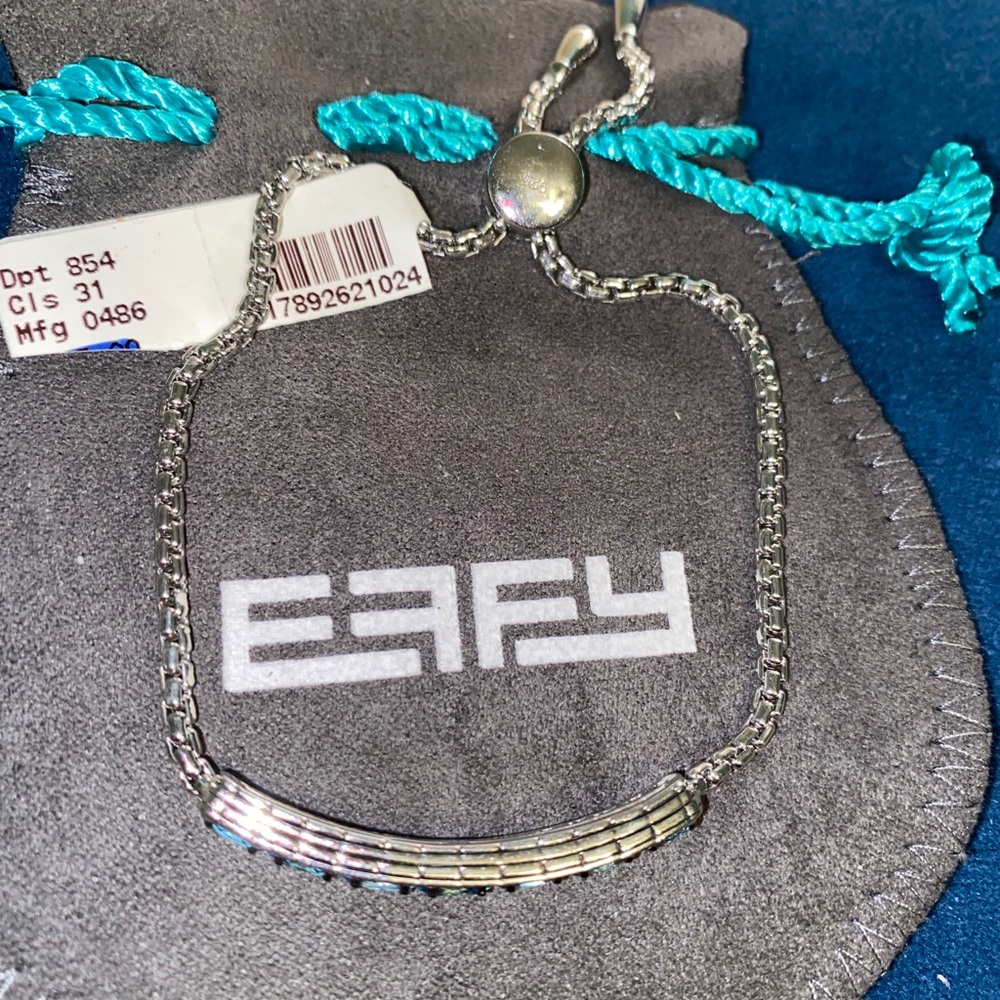 Effy blue topaz bolo bracelet - Picture 3 of 8